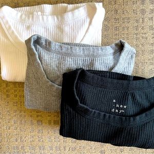 A New Day Women’s Ribbed T-Shirt 3-Pack Size Small